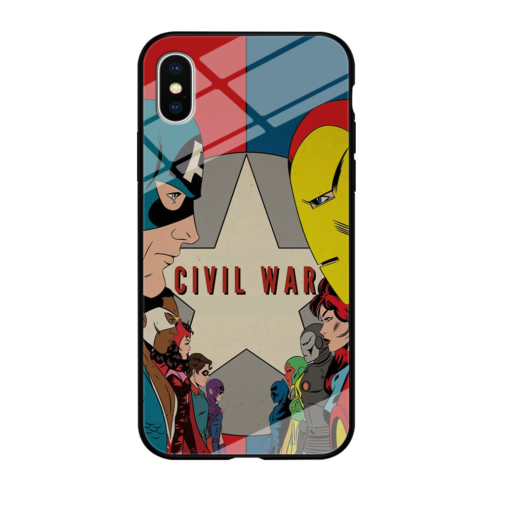 Avengers Civil War Comic iPhone XS MAX Case