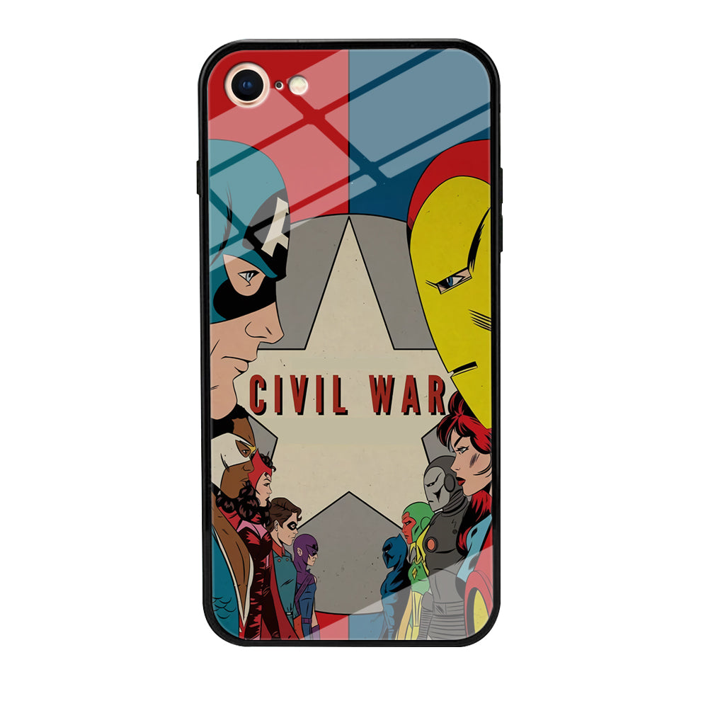 Avengers Civil War Comic iPhone 8 Case