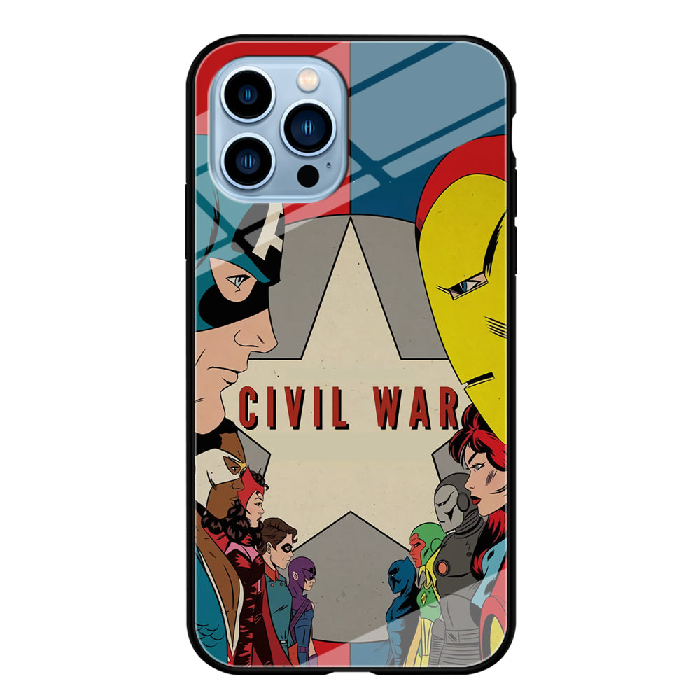 Avengers Civil War Comic iPhone 13 Pro Case