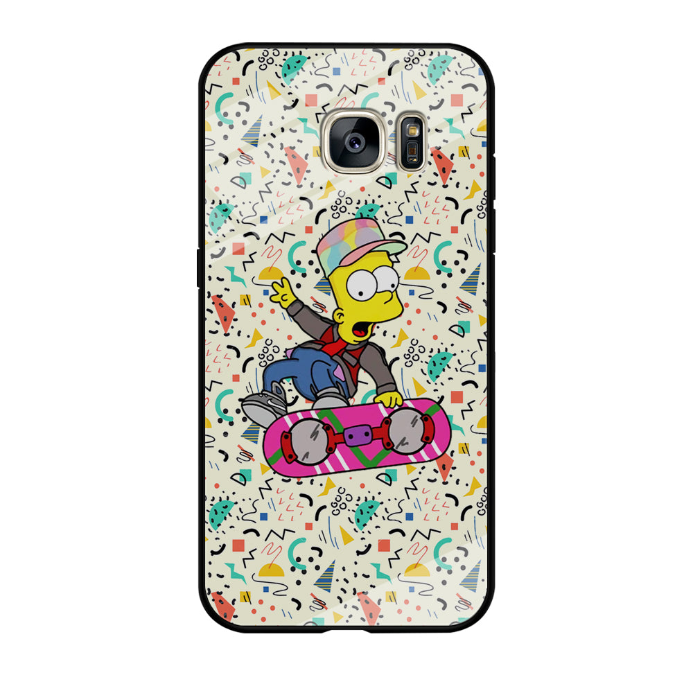 Bart Flying Board Jump Trick Samsung Galaxy S7 Edge Case