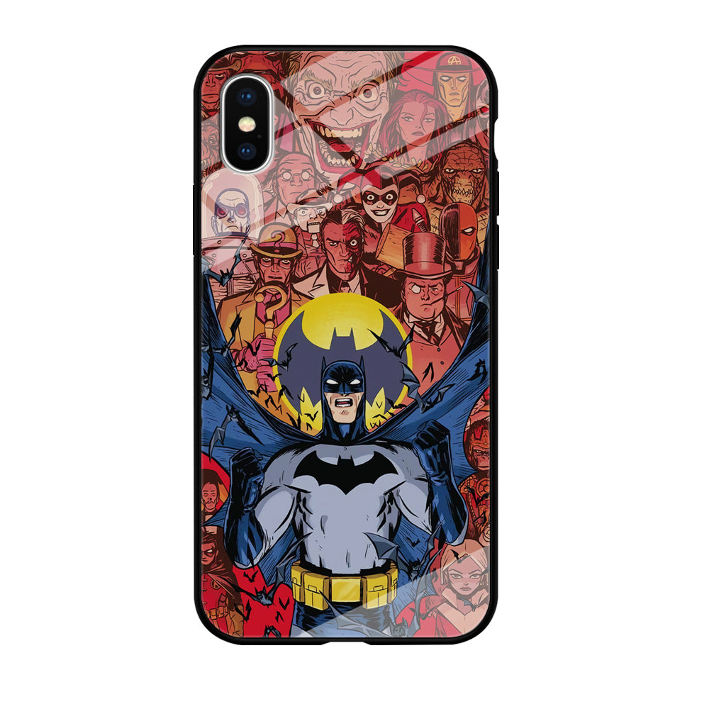 Batman Collage of Expression iPhone X Case