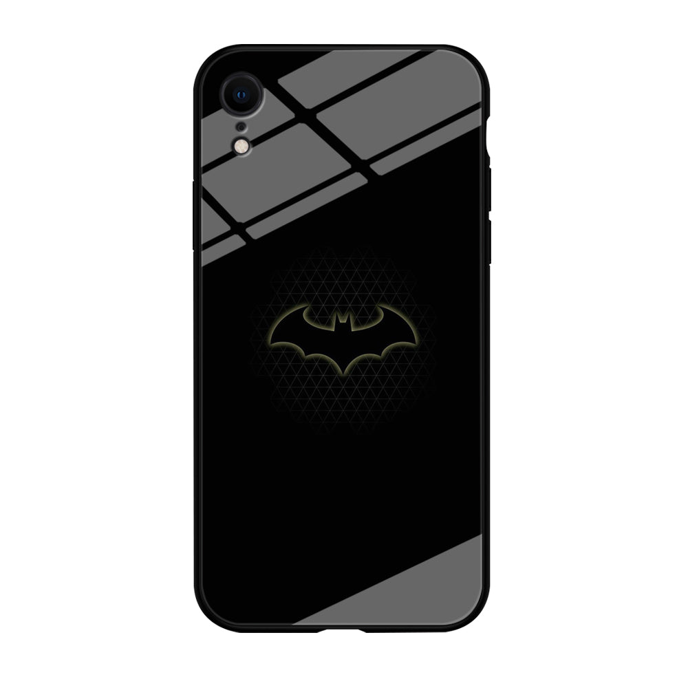 Batman Logo Simple Black iPhone XR Case