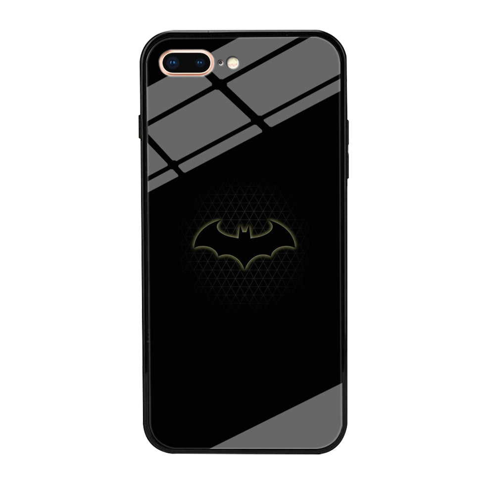 Batman Logo Simple Black iPhone 7 Plus Case Tempered Glass Case