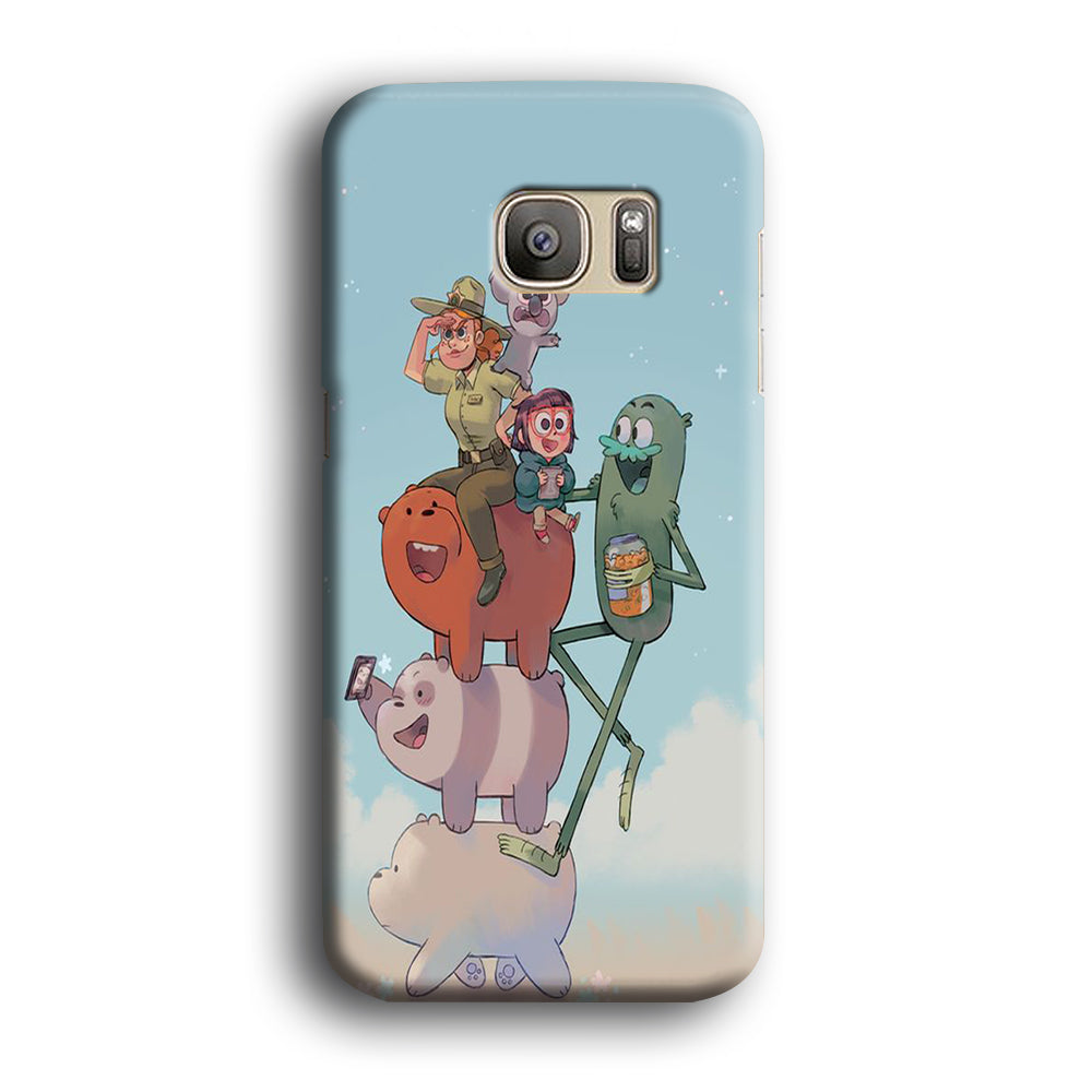 Bear Bare Happy Holiday Samsung Galaxy S7 Edge Case