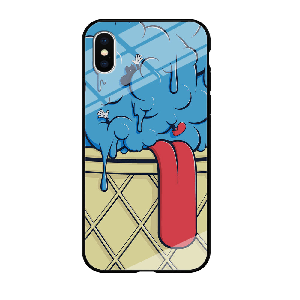 Blue Great Ice Cream iPhone X Case