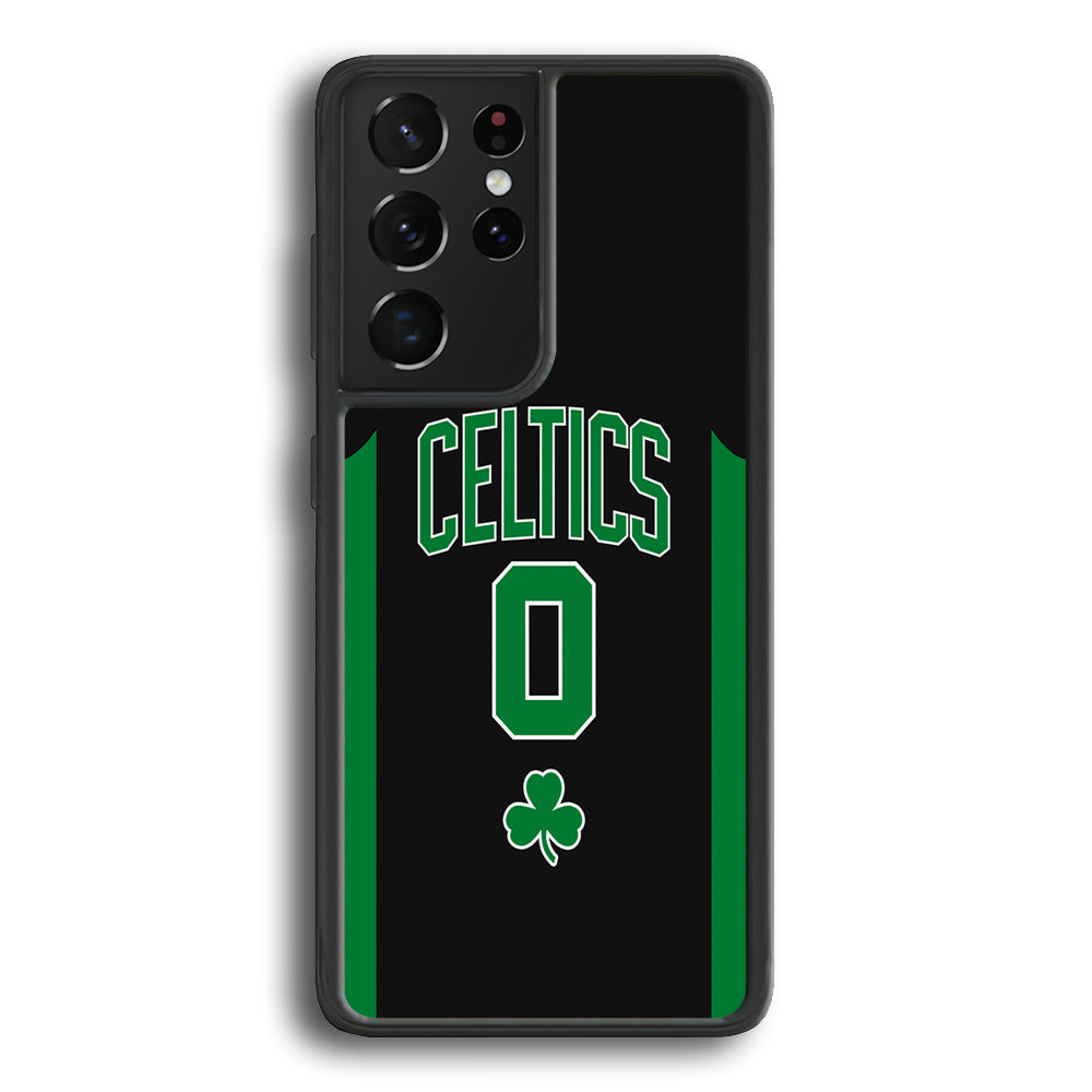 Boston Celtics Zero Numbers Samsung Galaxy S21 Ultra Case - Carneyforia