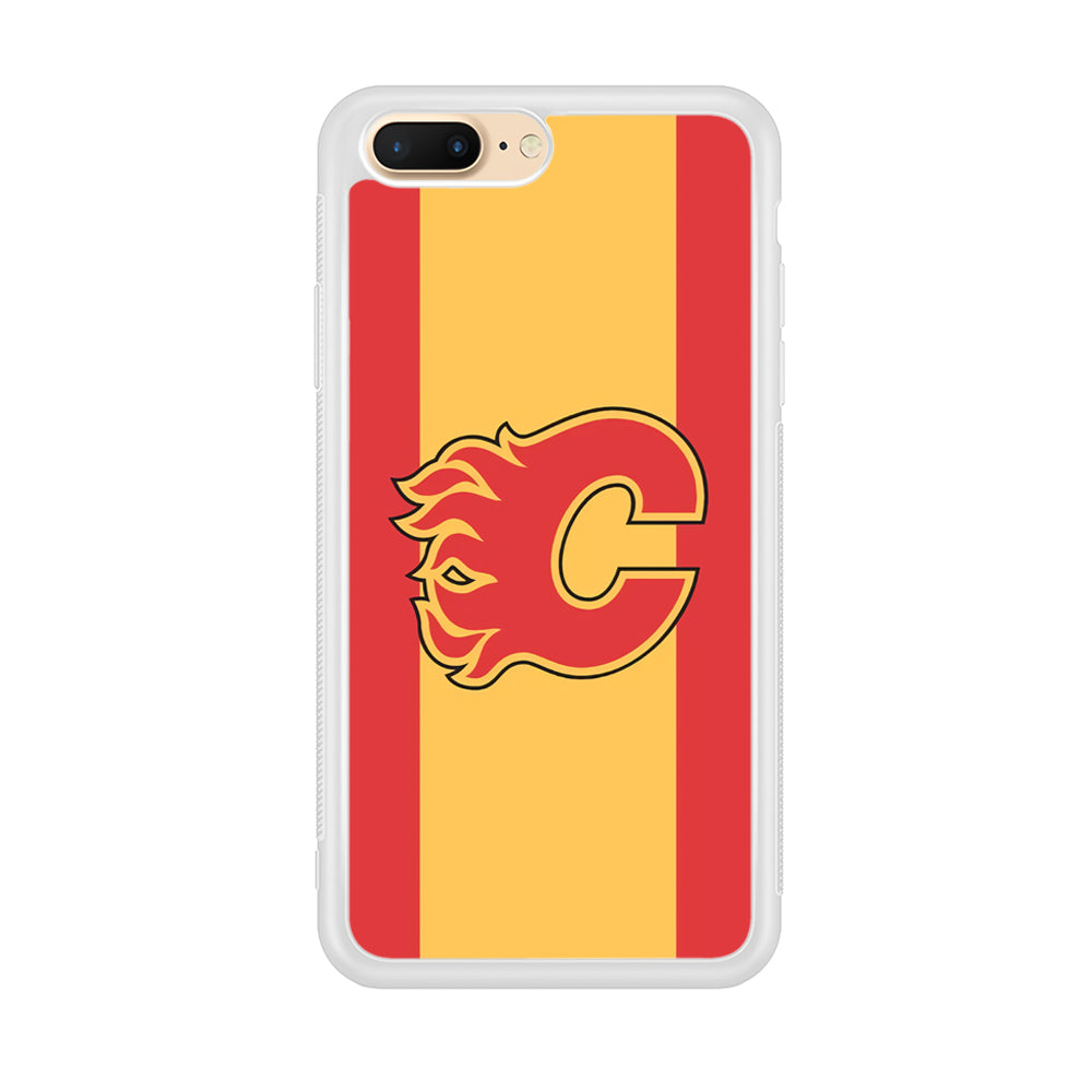 Calgary Flames Stripe Of Colour iPhone 8 Plus Case