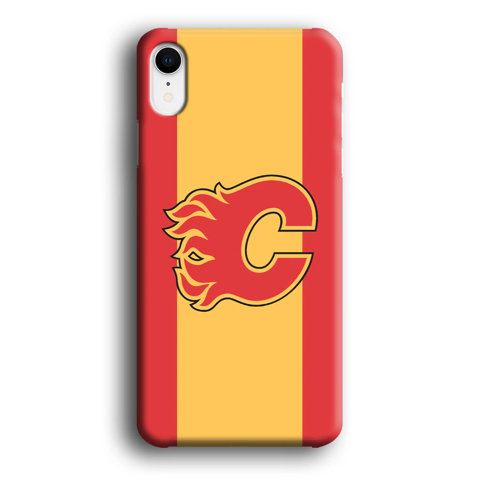 Calgary Flames Stripe Of Colour iPhone XR Case