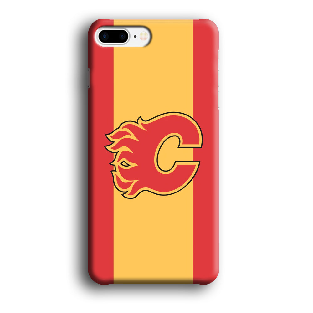 Calgary Flames Stripe Of Colour iPhone 8 Plus Case