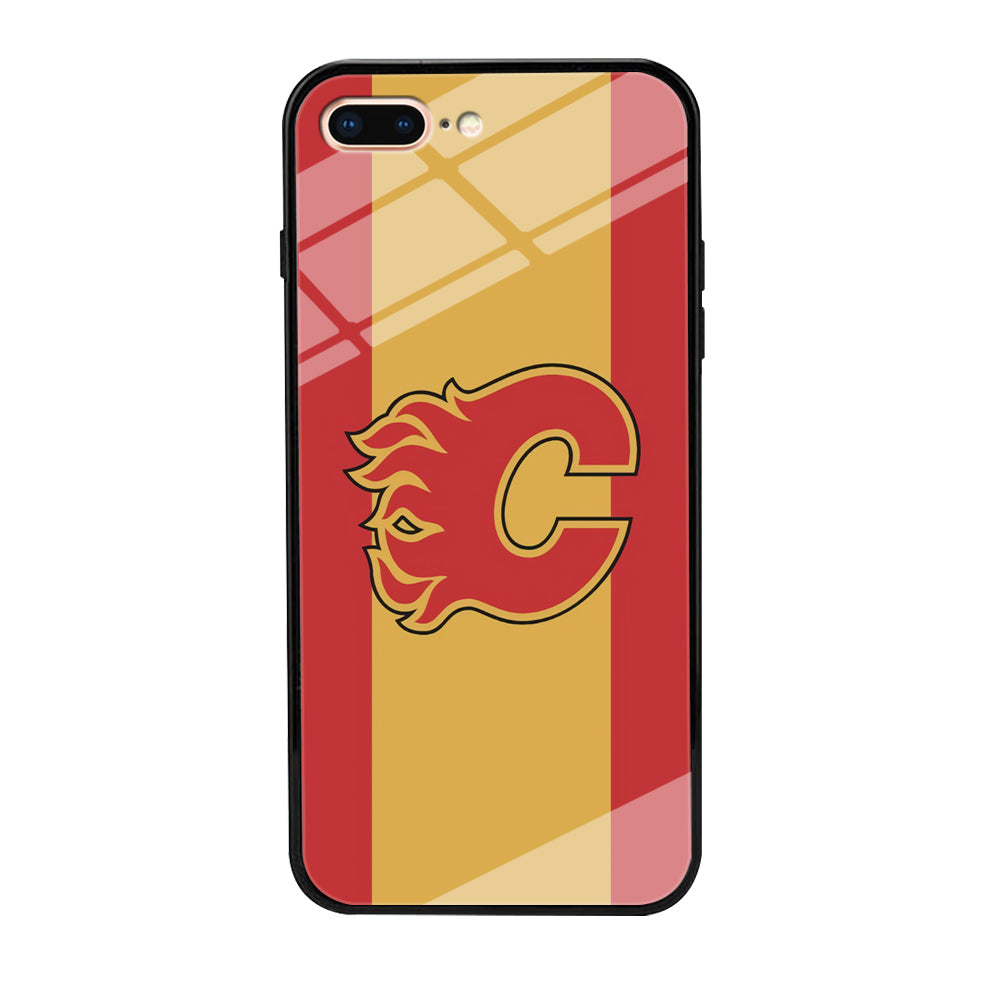 Calgary Flames Stripe Of Colour iPhone 8 Plus Case