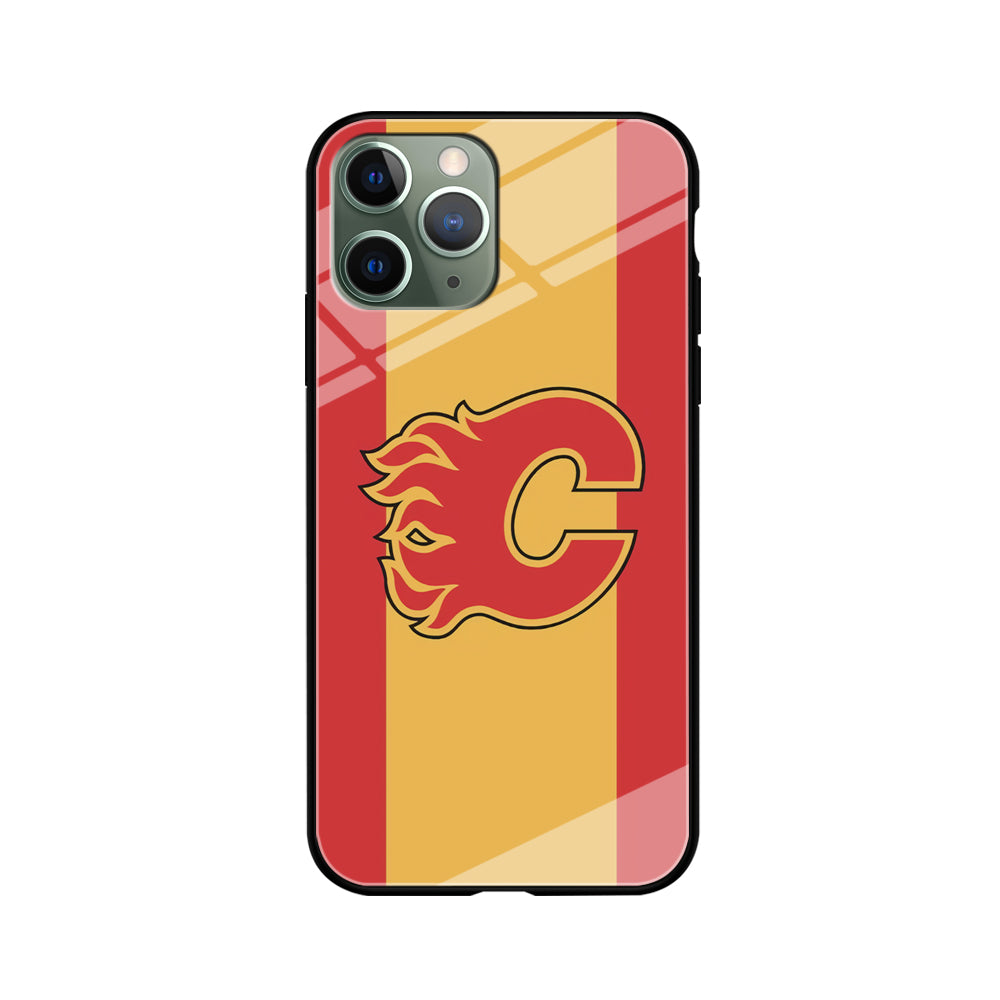 Calgary Flames Stripe Of Colour iPhone 11 Pro Case