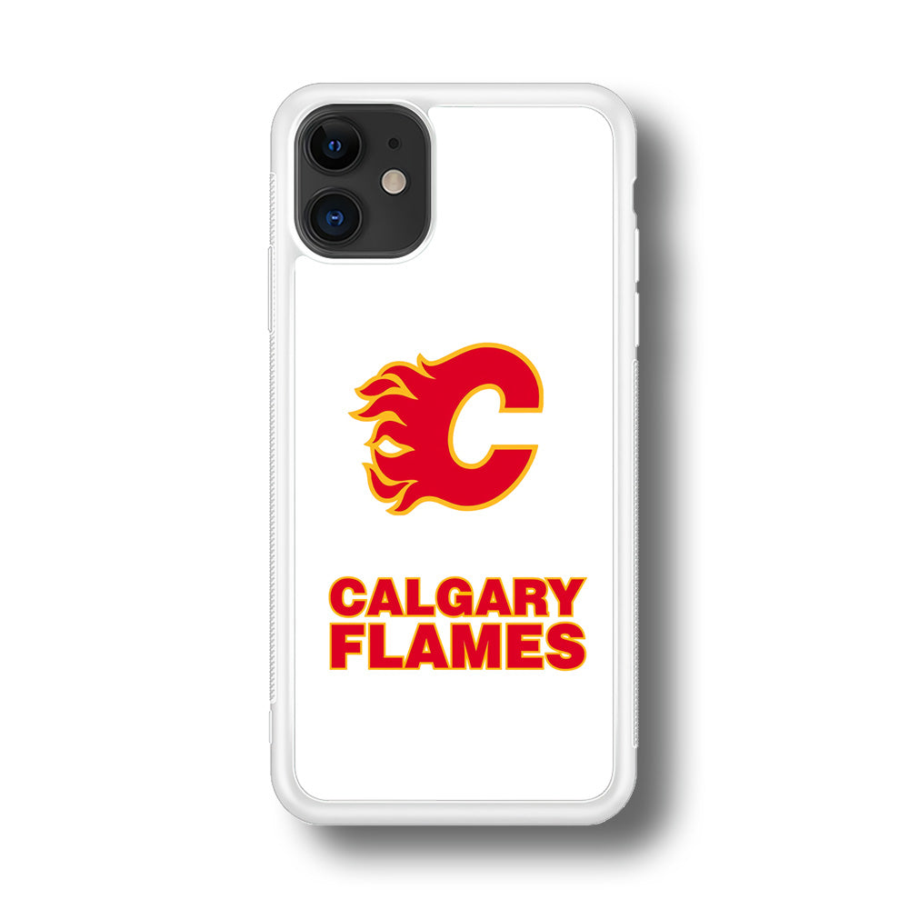 Calgary Flames White iPhone 11 Case