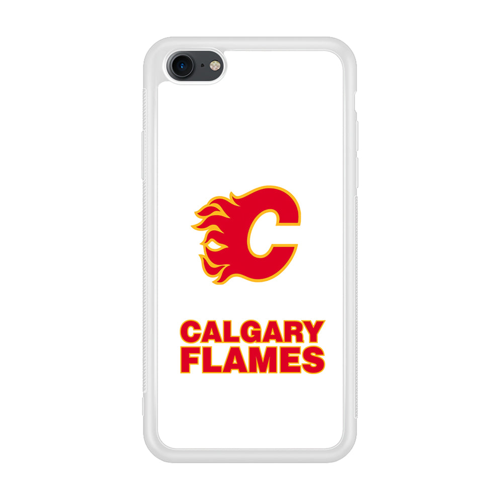 Calgary Flames White iPhone 8 Case