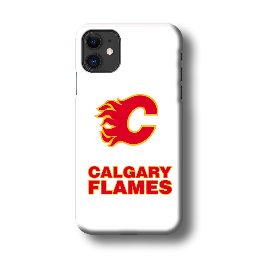Calgary Flames White iPhone 11 Case