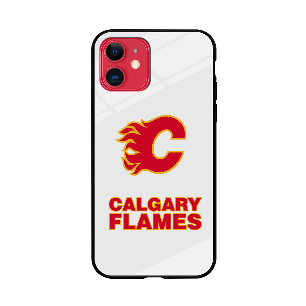 Calgary Flames White iPhone 11 Case