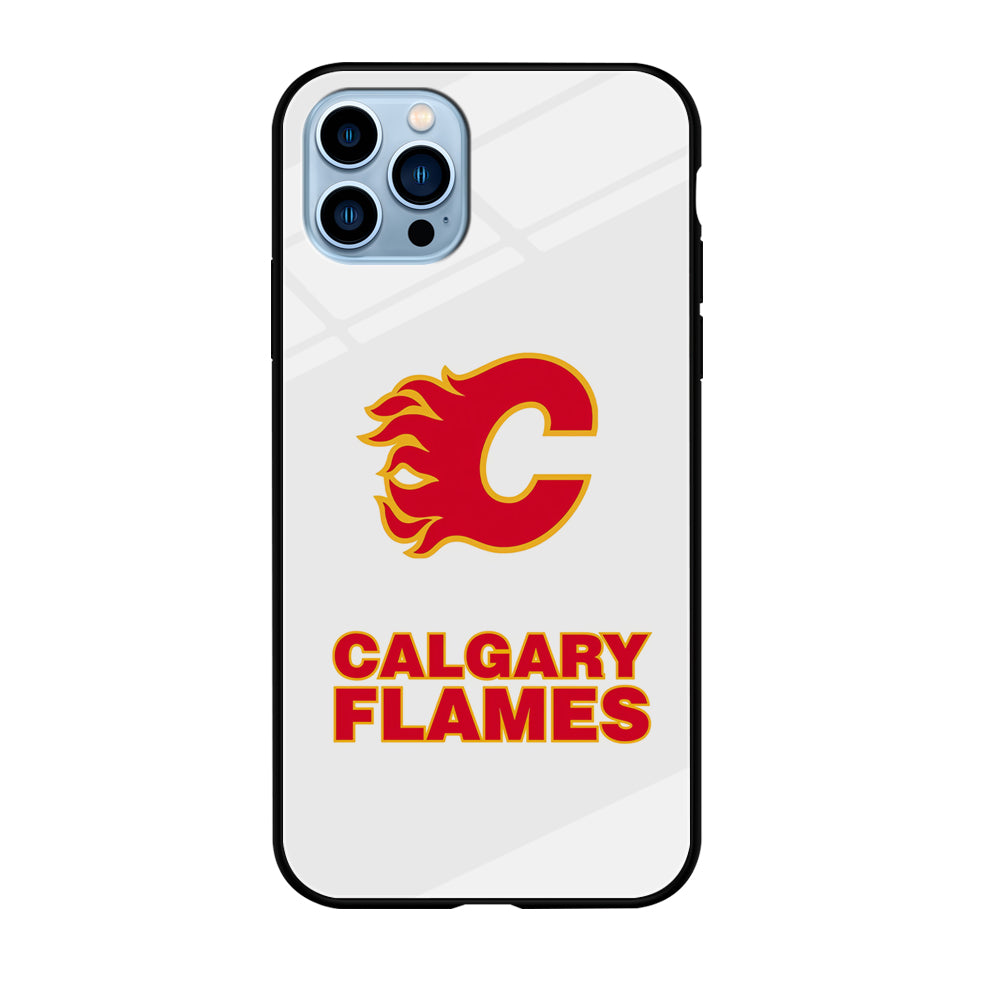 Calgary Flames White iPhone 12 Pro Case