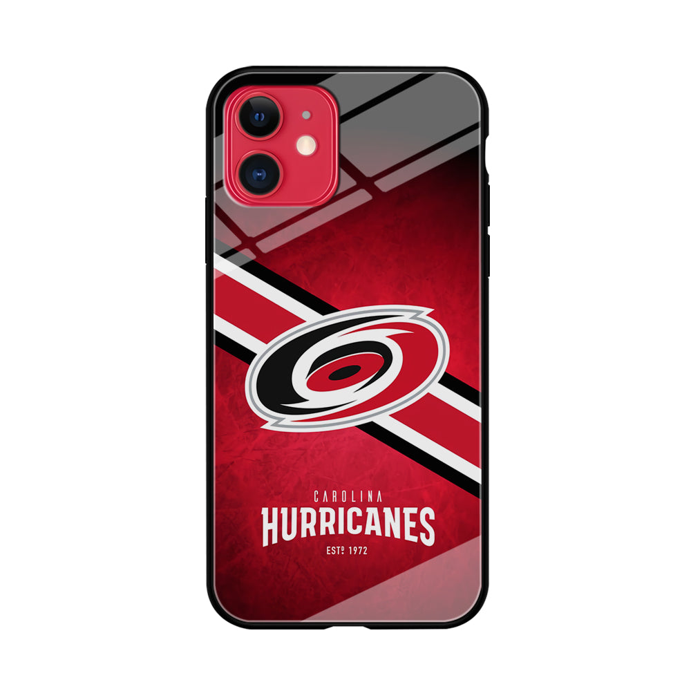 Carolina Hurricanes Team iPhone 11 Case Tempered Glass Case