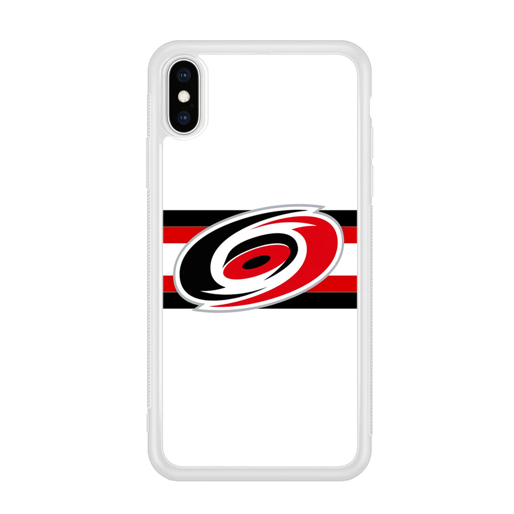 Carolina Hurricanes White And Stripe iPhone X Case
