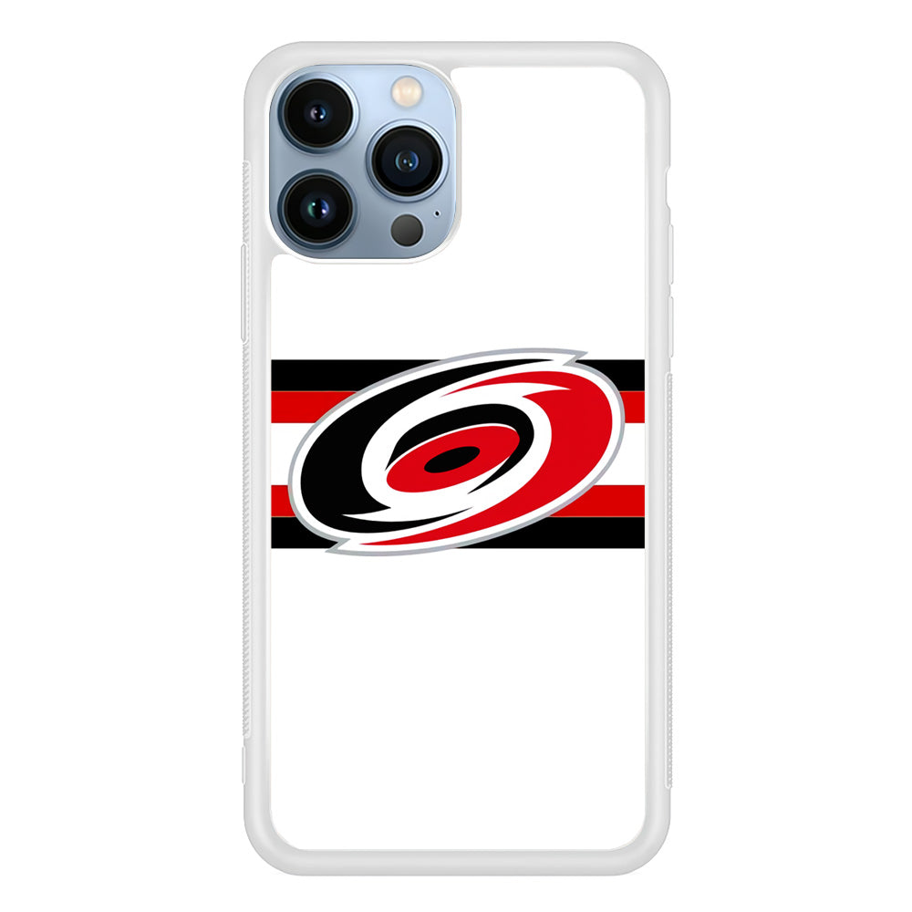 Carolina Hurricanes White And Stripe iPhone 13 Pro Max Case