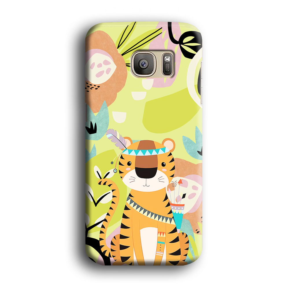 Cartoon Tiger Chief Samsung Galaxy S7 Edge Case