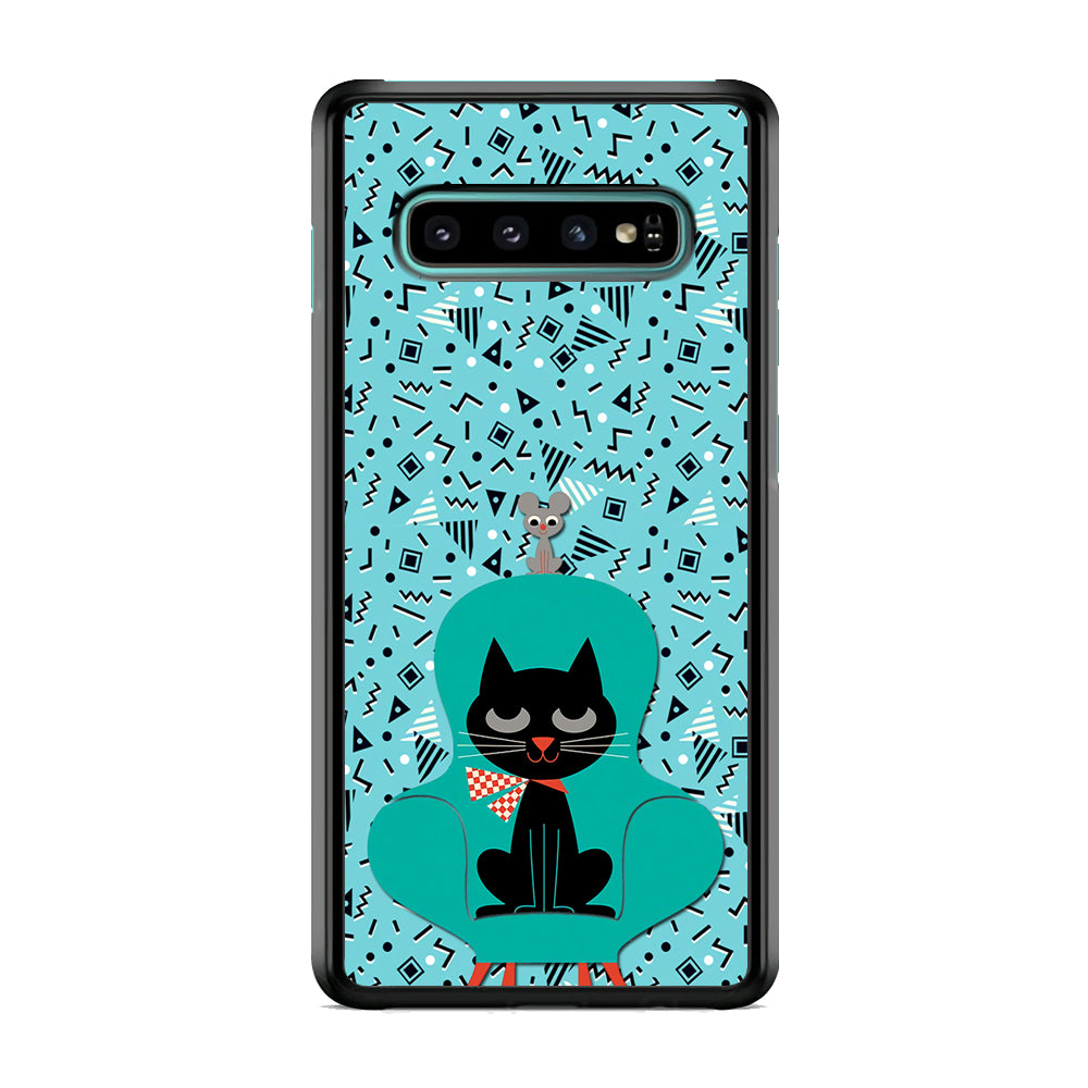 Cat and Mouse in a Chair Samsung Galaxy S10 Case
