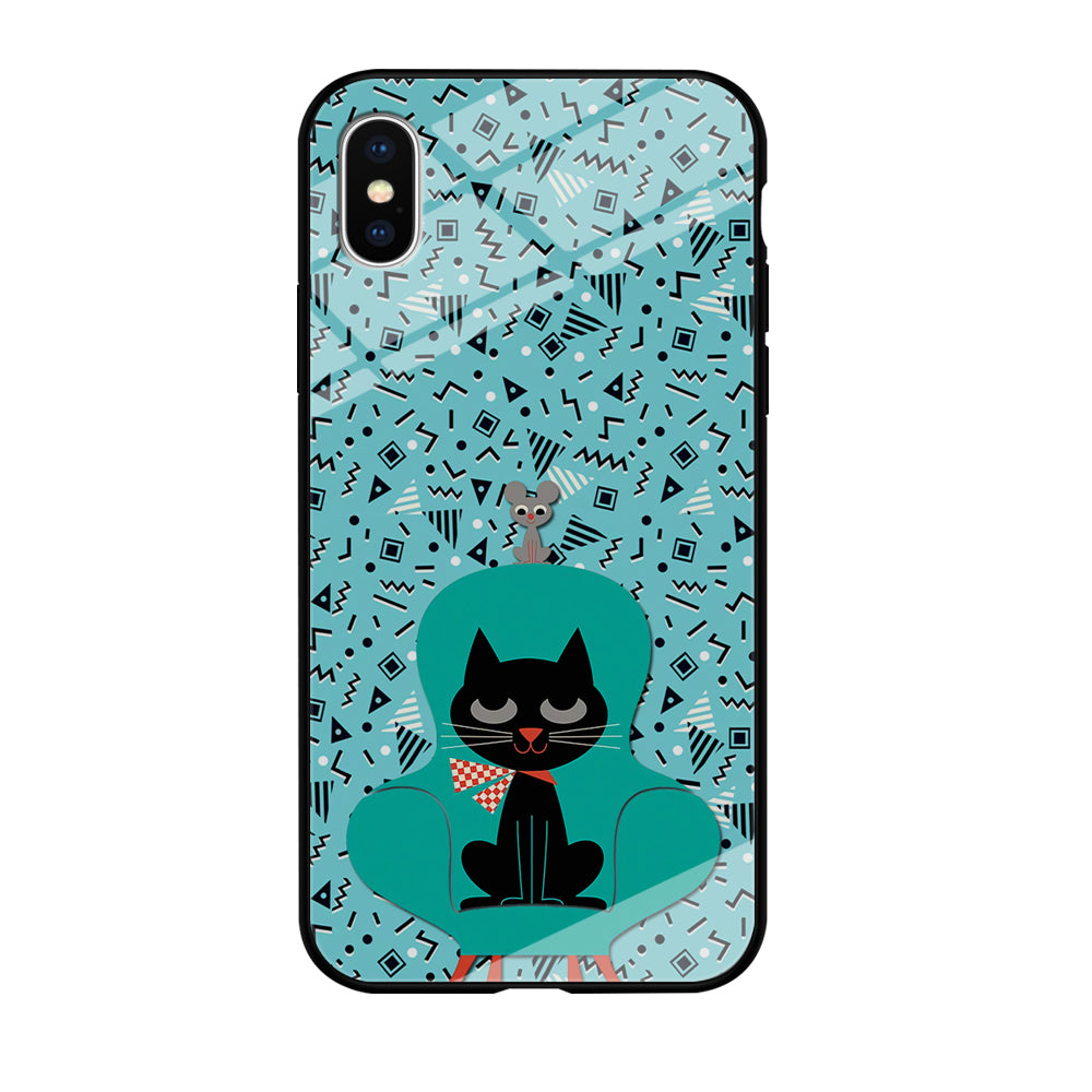 Cat and Mouse in a Chair iPhone X Case