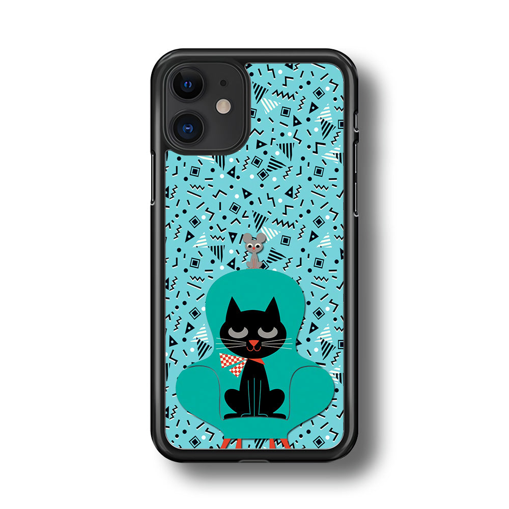 Cat and Mouse in a Chair iPhone 11 Case
