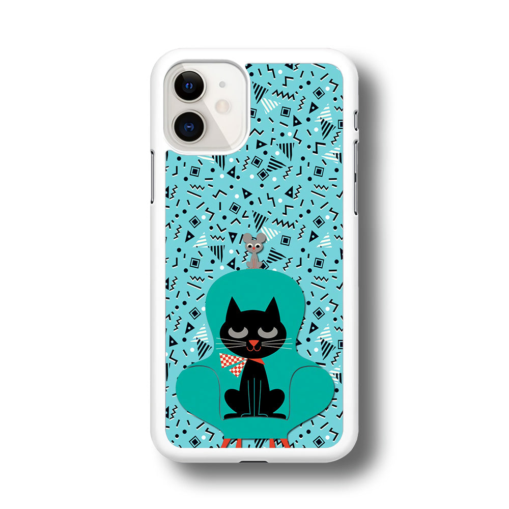 Cat and Mouse in a Chair iPhone 11 Case