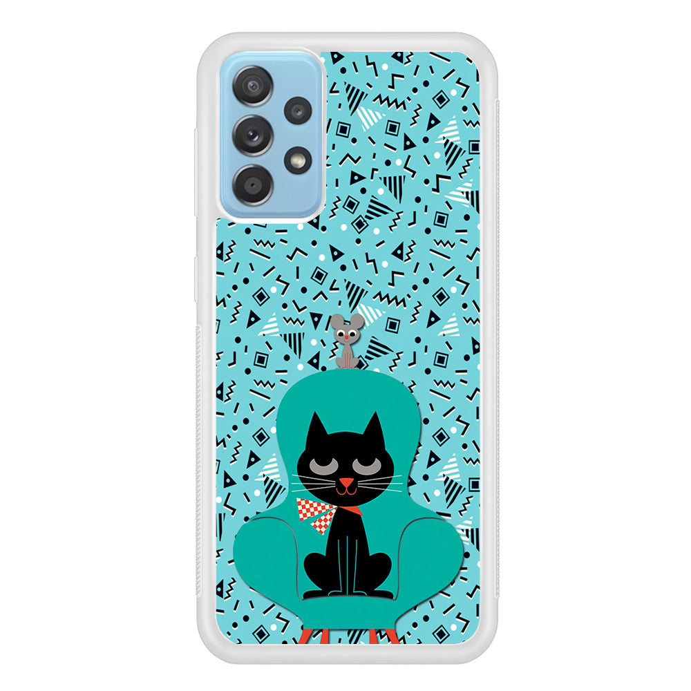 Cat and Mouse in a Chair Samsung Galaxy A52 Case