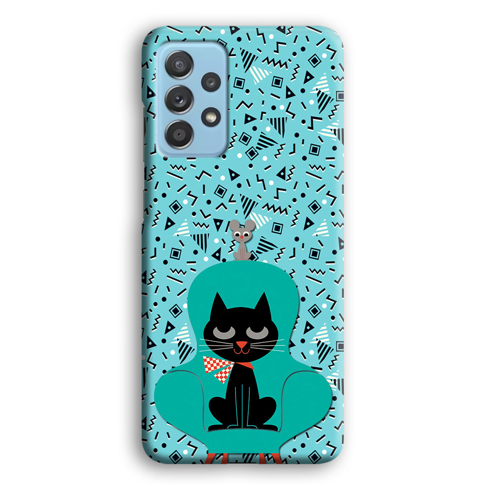 Cat and Mouse in a Chair Samsung Galaxy A52 Case
