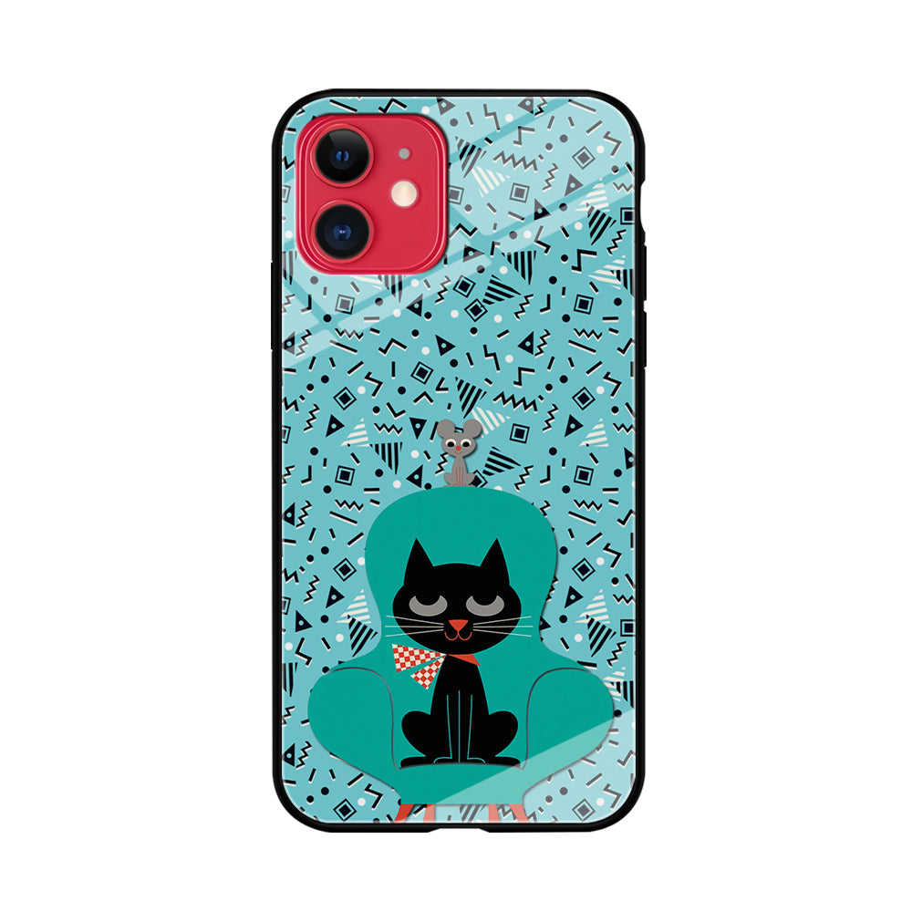 Cat and Mouse in a Chair iPhone 11 Case