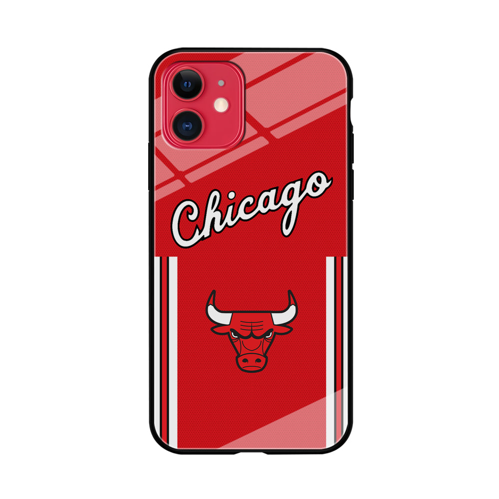Chicago Bulls Red Champion iPhone 11 Case Tempered Glass Case