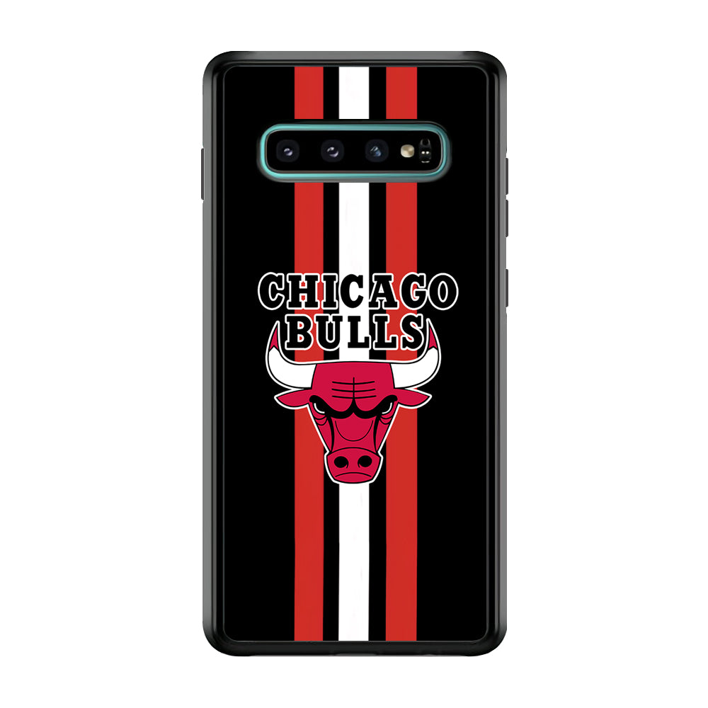 Chicago Bulls Stripe And Emblem Samsung Galaxy S10 Case