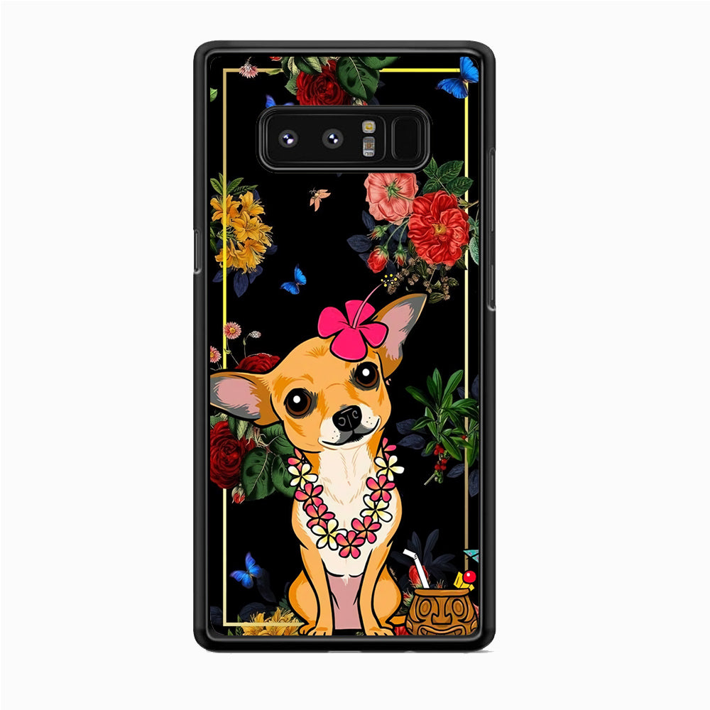 Chihuahua Dog Summer Frame Samsung Galaxy Note 8 Case