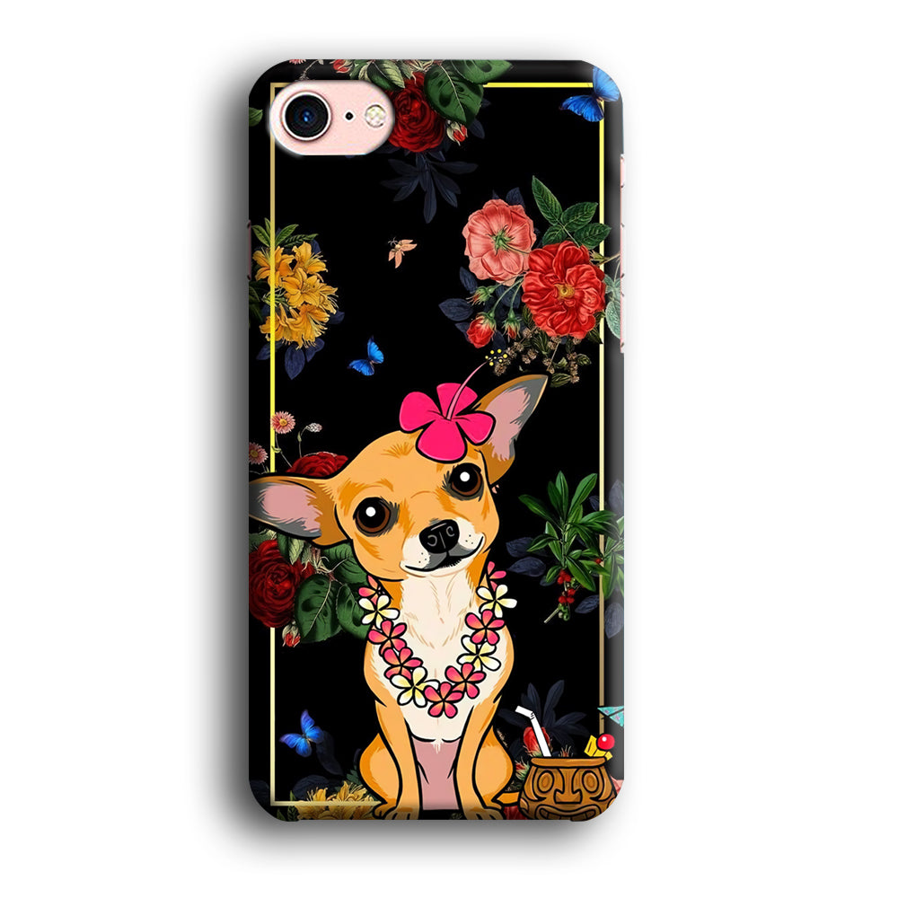 Chihuahua Dog Summer Frame iPhone 8 Case