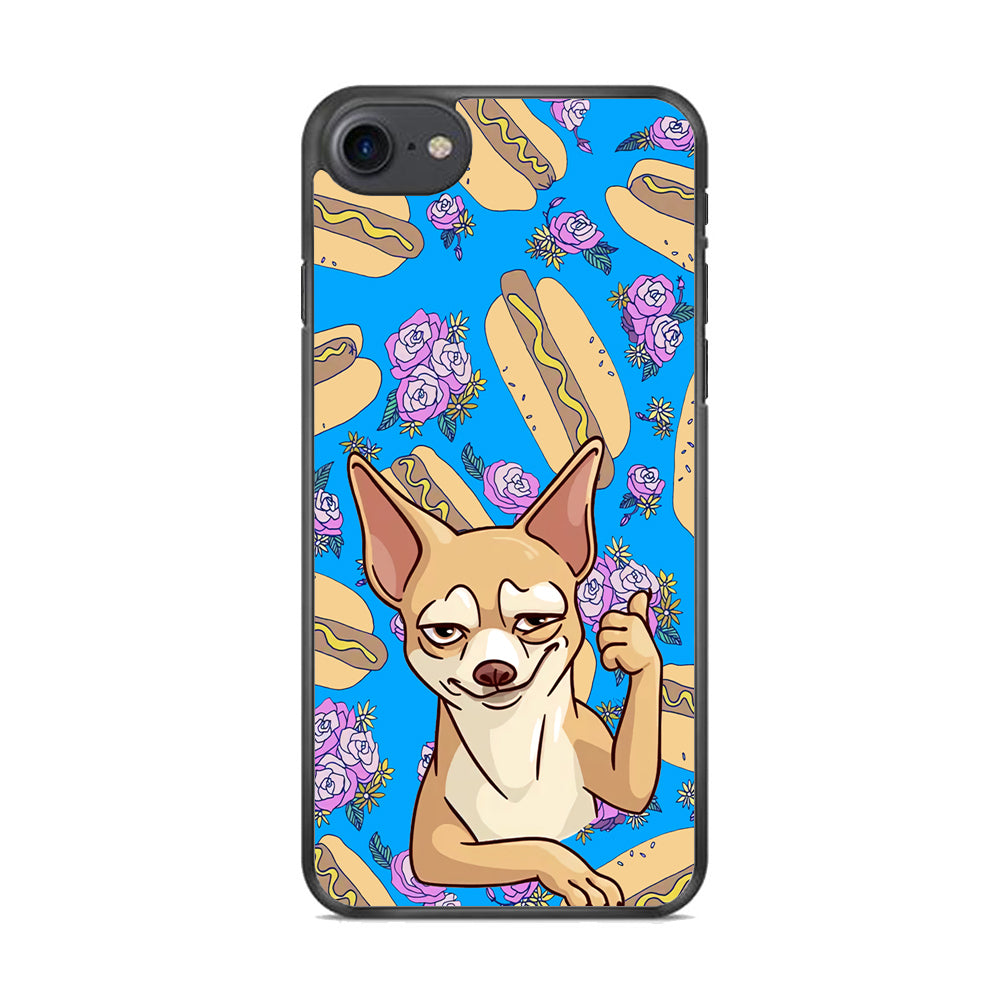 Chihuahua and Hot Dog Bid iPhone 8 Case