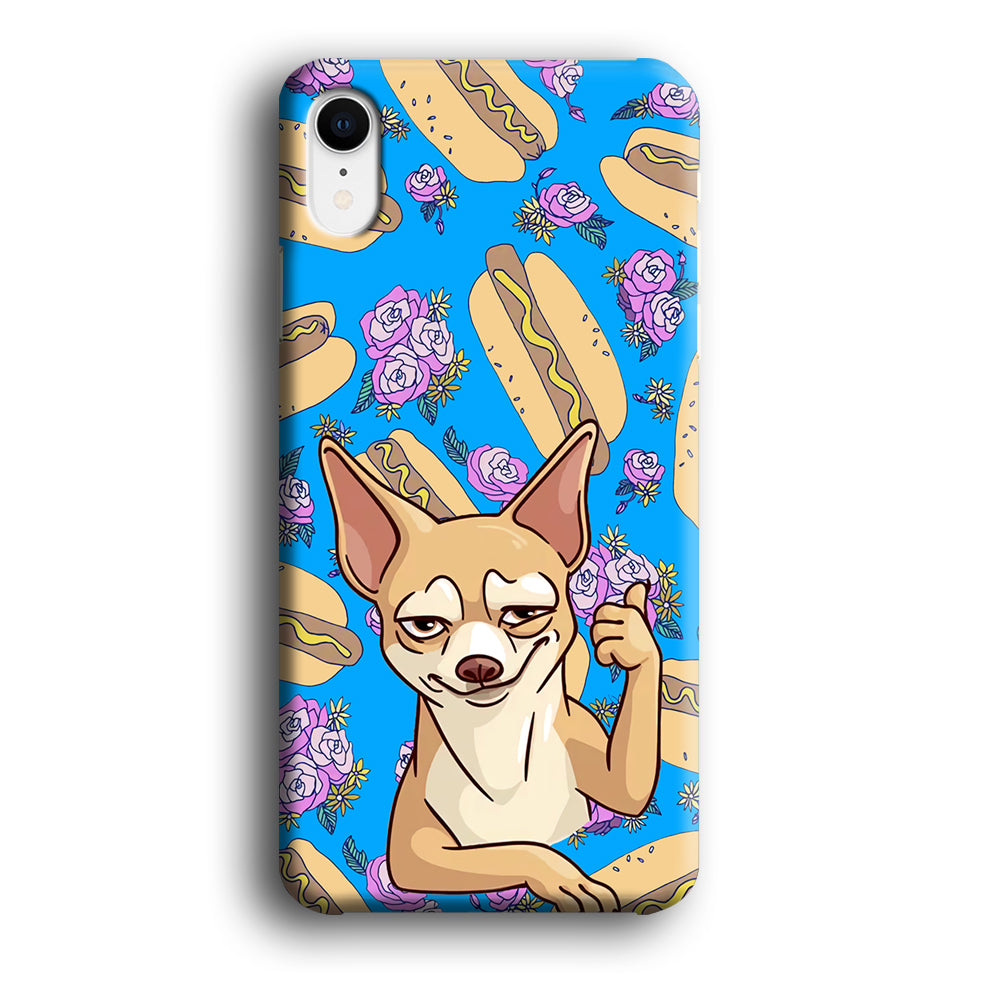 Chihuahua and Hot Dog Bid iPhone XR Case