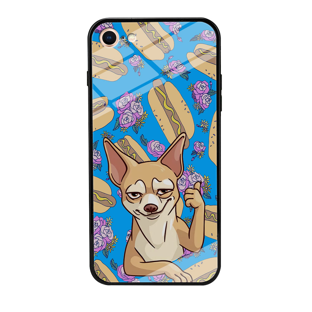Chihuahua and Hot Dog Bid iPhone 8 Case