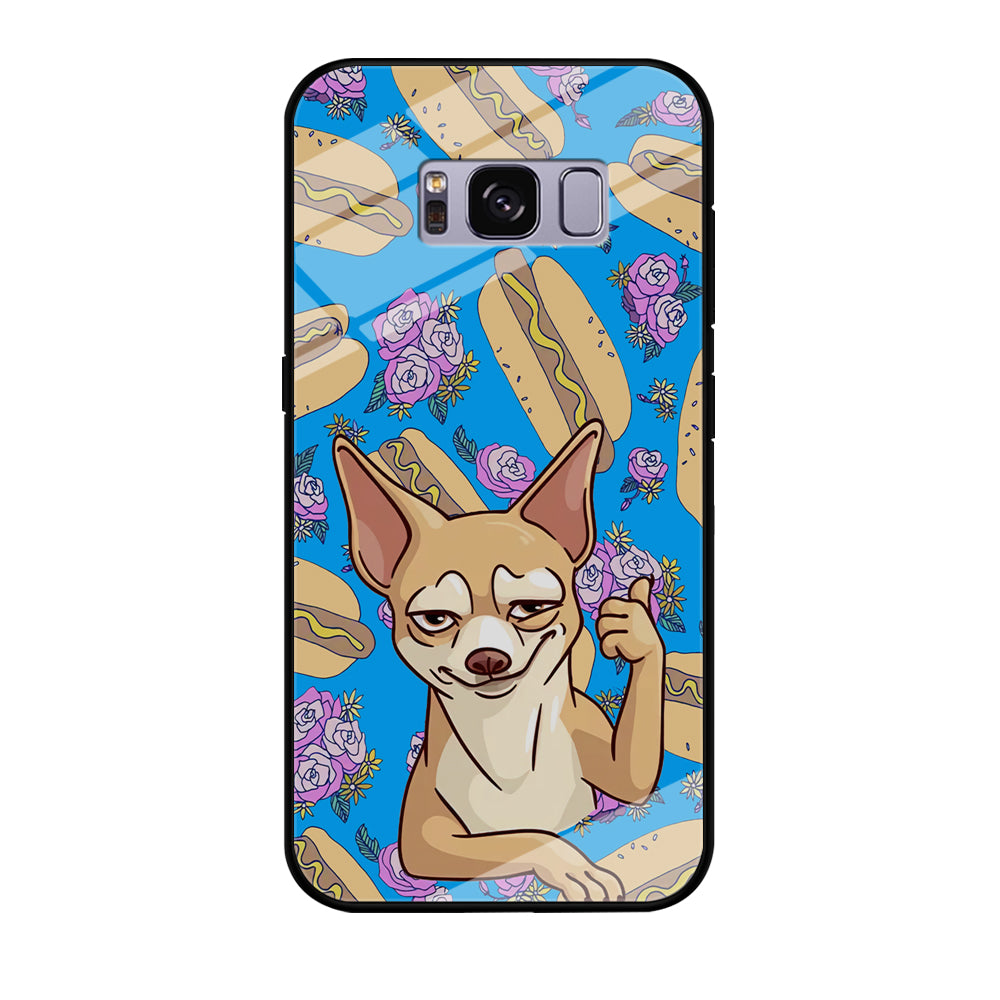 Chihuahua and Hot Dog Bid Samsung Galaxy S8 Plus Case Tempered Glass Case
