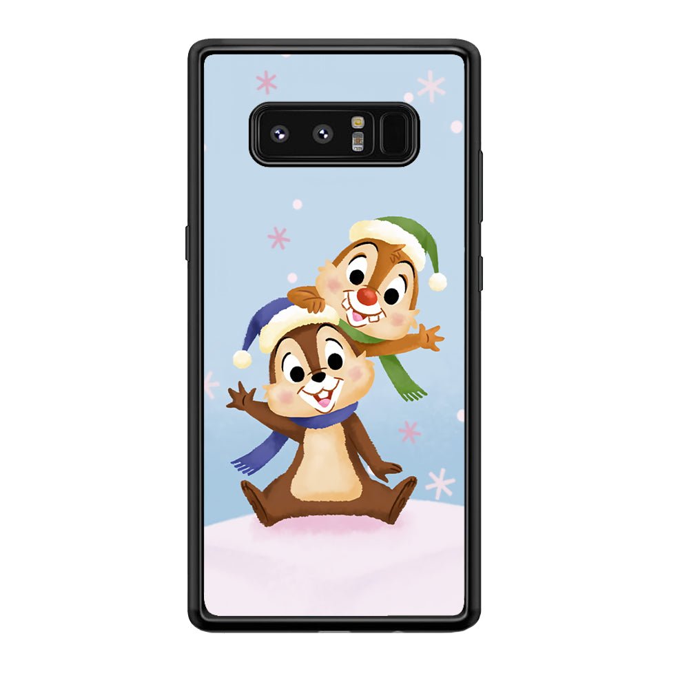 Chip And Dale Happy In Winter Samsung Galaxy Note 8 Case
