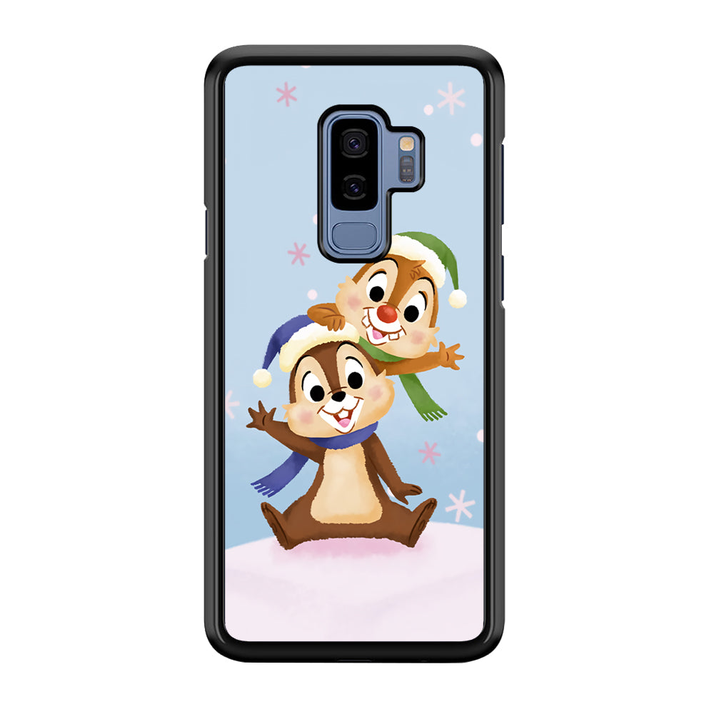 Chip And Dale Happy In Winter Samsung Galaxy S9 Plus Case