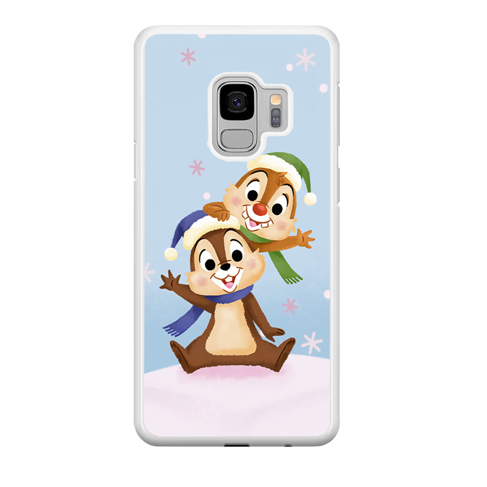 Chip And Dale Happy In Winter Samsung Galaxy S9 Case