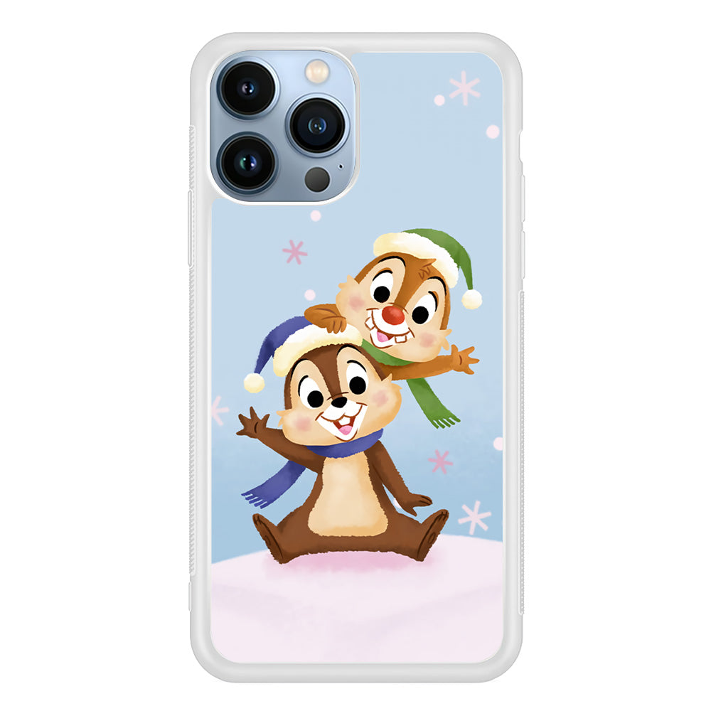 Chip And Dale Happy In Winter iPhone 13 Pro Max Case