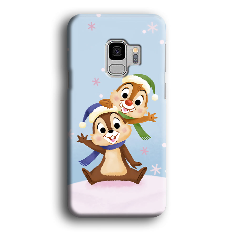 Chip And Dale Happy In Winter Samsung Galaxy S9 Case