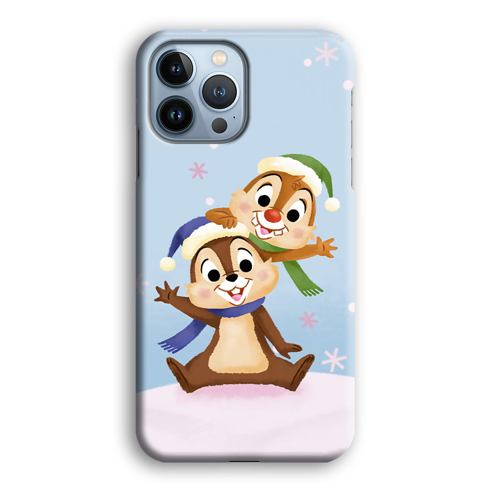 Chip And Dale Happy In Winter iPhone 13 Pro Max Case
