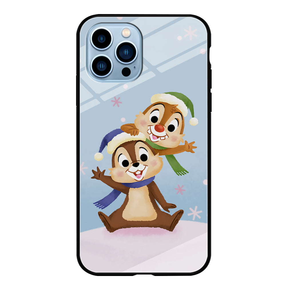 Chip And Dale Happy In Winter iPhone 13 Pro Max Case