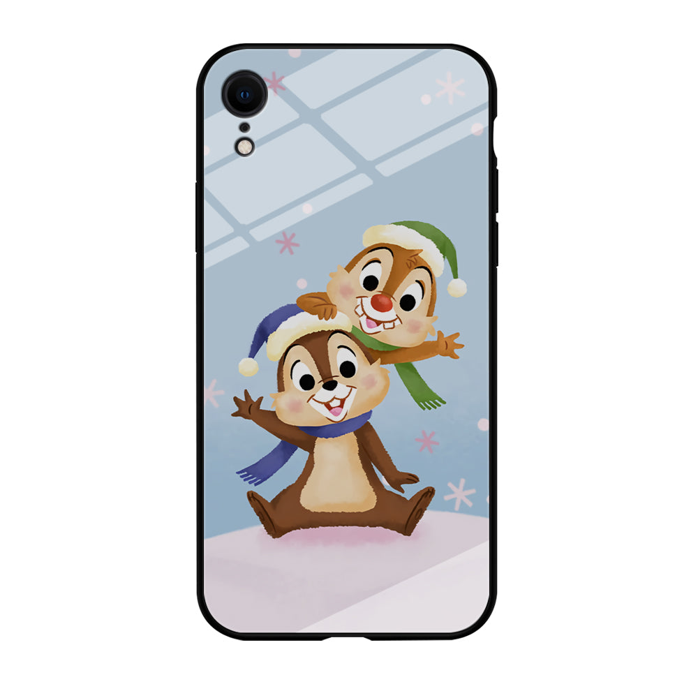 Chip And Dale Happy In Winter iPhone XR Case