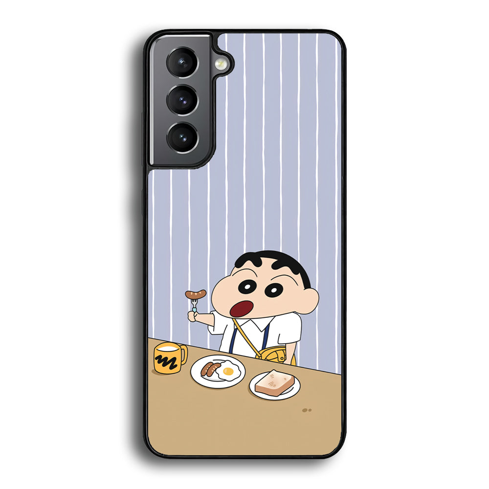 Crayon Shinchan Take a Breakfast Samsung Galaxy S21 Plus Case - Carneyforia