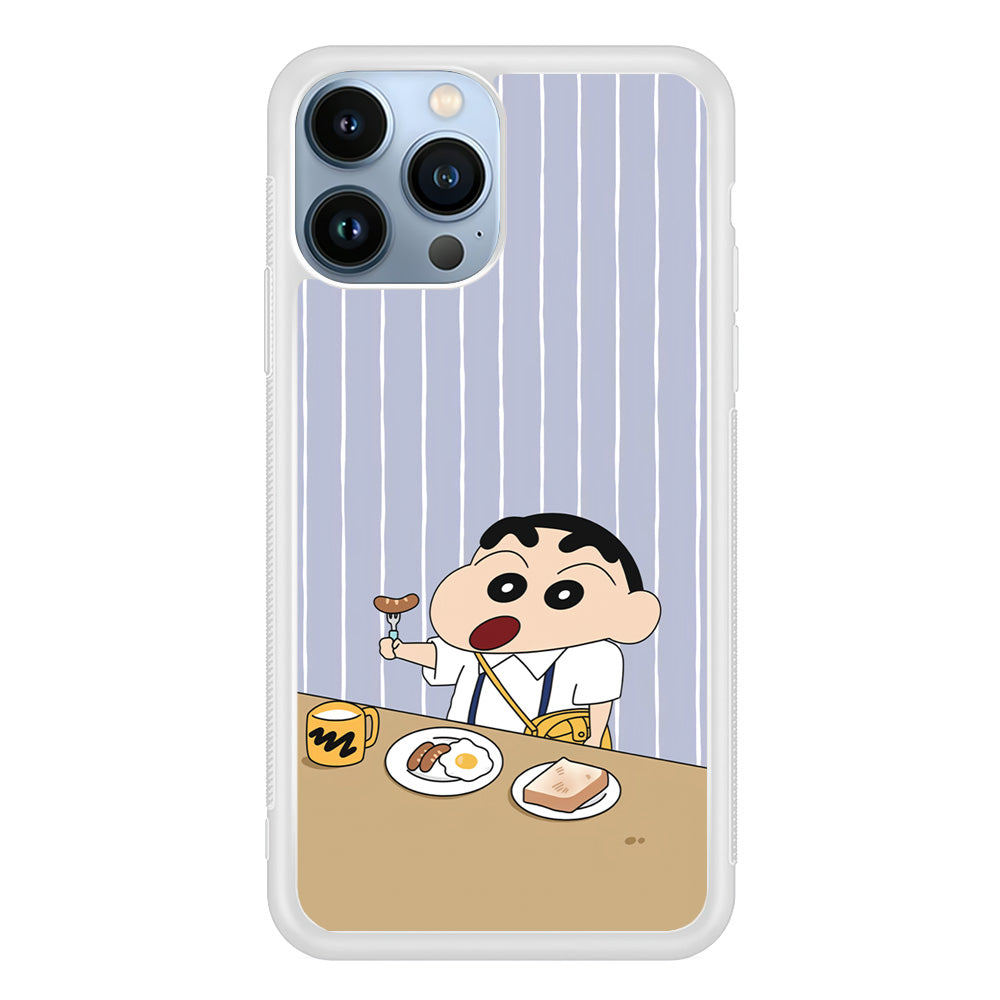 Crayon Shinchan Take a Breakfast iPhone 13 Pro Max Case