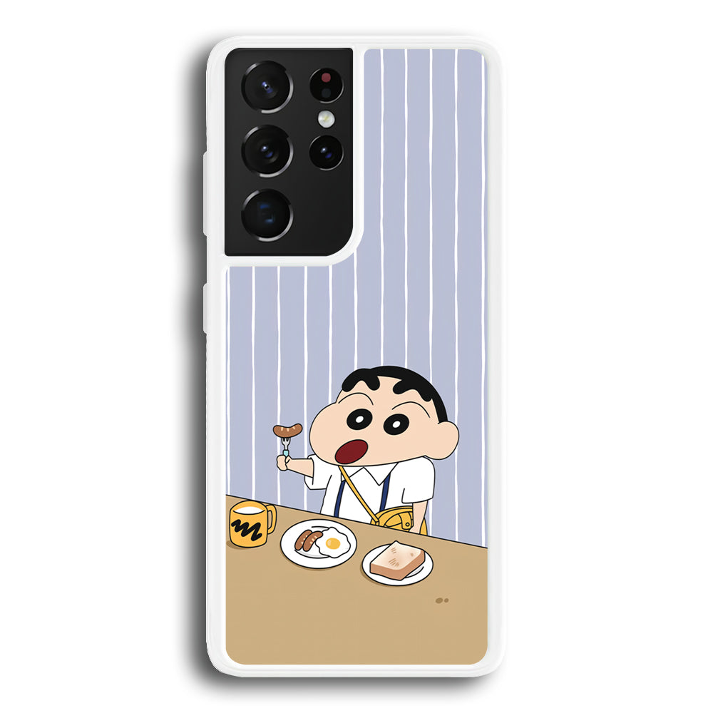Crayon Shinchan Take a Breakfast Samsung Galaxy S21 Ultra Case
